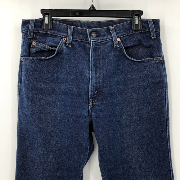 Vintage Levi Strauss 517 Blue Jeans Size 34 x 32 USA Made Bootcut Dark Wash - Picture 3 of 12